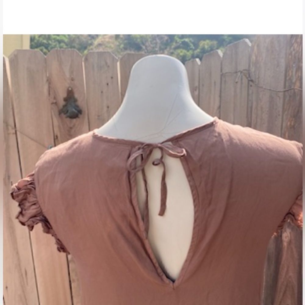 Wilfred Sidonie Dress in Mocha Sorbet Tiered Babydoll/ Mini Dress sz XS - Picture 5 of 11